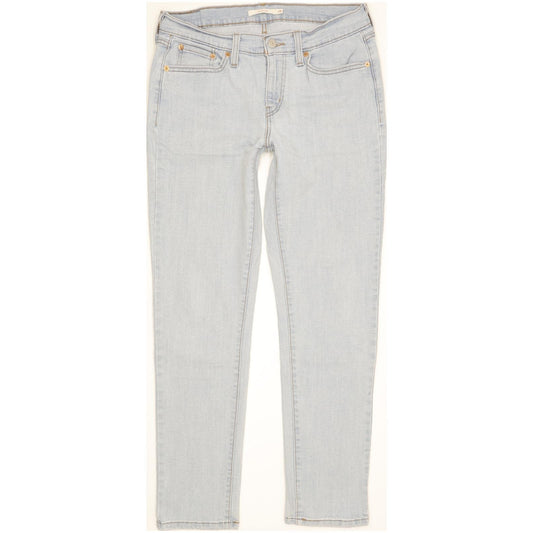 Levi's Women Blue Skinny Slim Boyfriend Stretch Jeans W28 L30