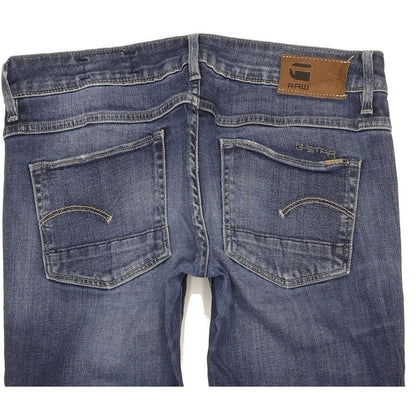 G-Star 3301 Women Blue Straight Slim Stretch Jeans W29 L32