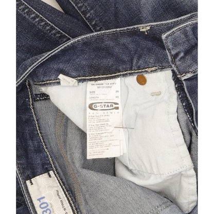 G-Star 3301 Women Blue Straight Slim Stretch Jeans W29 L32