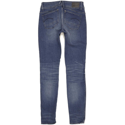 G-Star Lynn Mid Women Blue Skinny Slim Stretch Jeans W29 L32