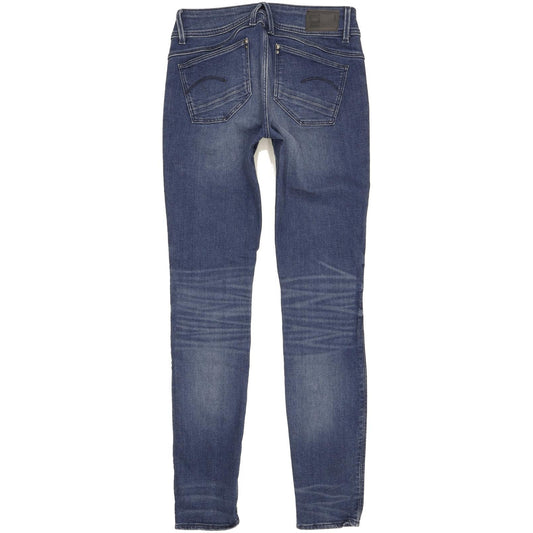 G-Star Lynn Mid Women Blue Skinny Slim Stretch Jeans W29 L32