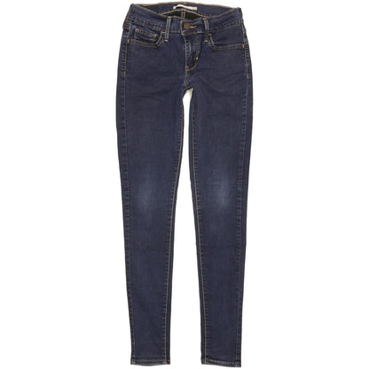Levi's 710 Super Women Navy Skinny Slim Stretch Jeans W25 L29