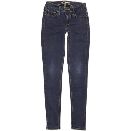 Levi's 710 Super Women Navy Skinny Slim Stretch Jeans W25 L29