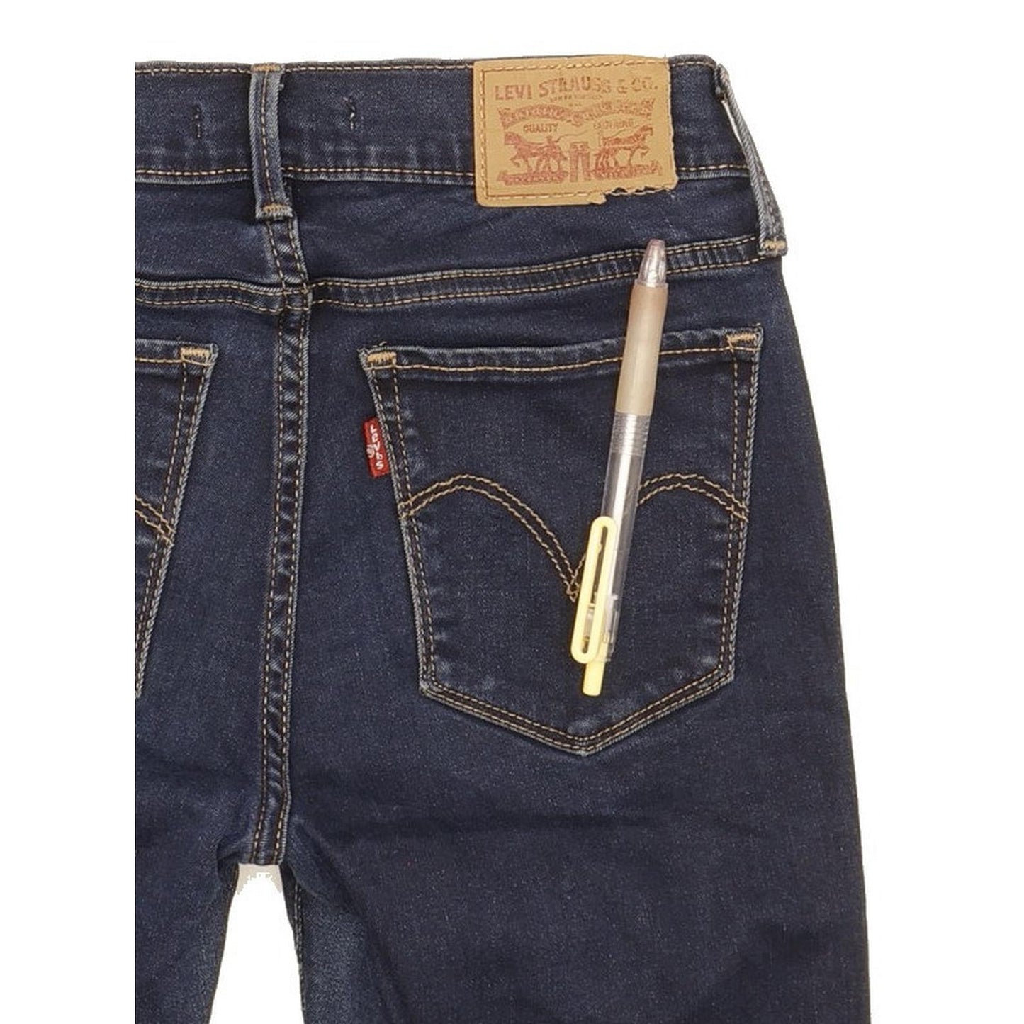 Levi's 710 Super Women Navy Skinny Slim Stretch Jeans W25 L29