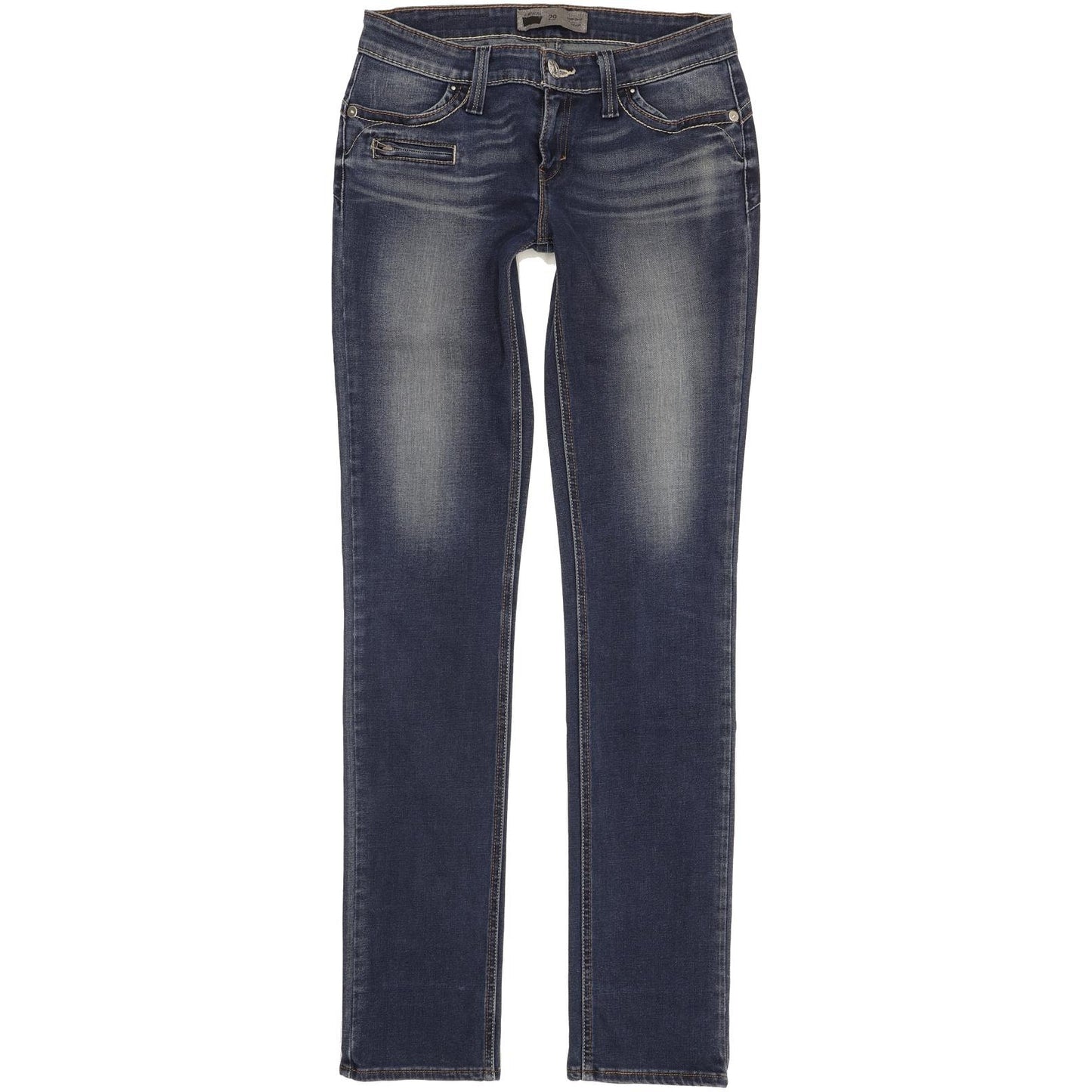 Levi's Revel Demi Curve Women Blue Straight Slim Stretch Jeans W29 L34
