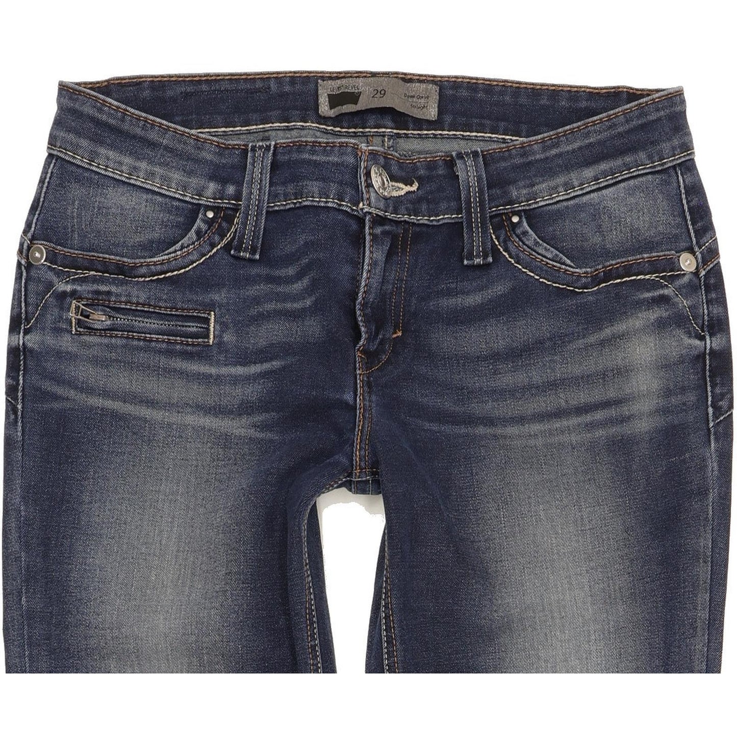 Levi's Revel Demi Curve Women Blue Straight Slim Stretch Jeans W29 L34