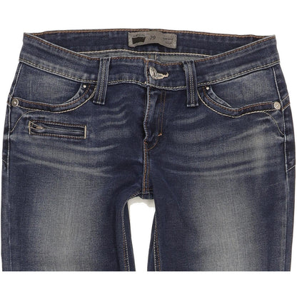 Levi's Revel Demi Curve Women Blue Straight Slim Stretch Jeans W29 L34