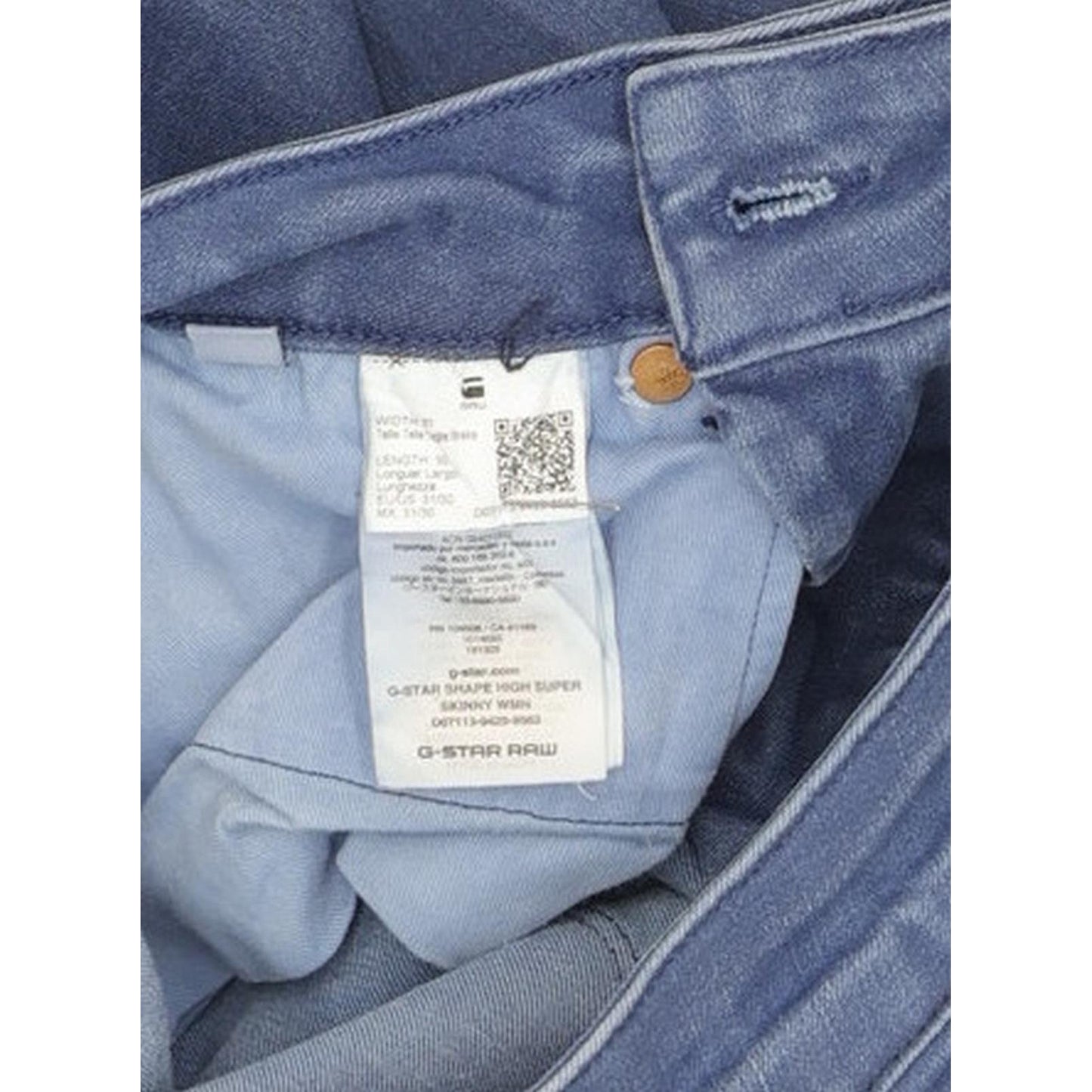 G-Star Shape Women Blue Skinny Slim Jeans W31 L30
