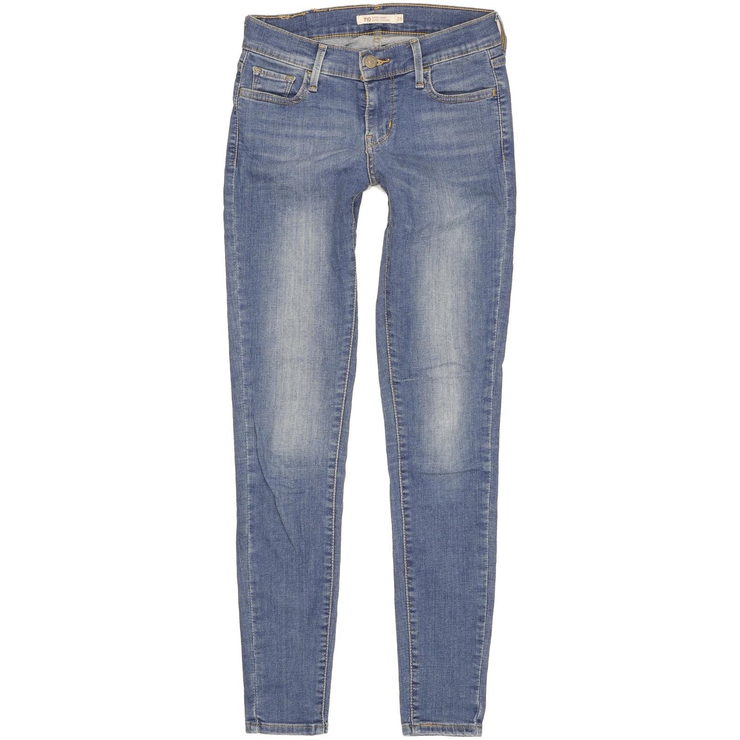 Levi's 710 Super Filiforme Women Blue Skinny Slim Stretch Jeans W26 L30