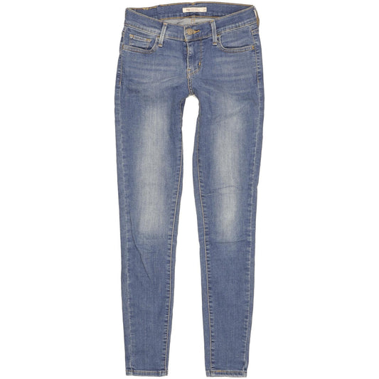 Levi's 710 Super Filiforme Women Blue Skinny Slim Stretch Jeans W26 L30