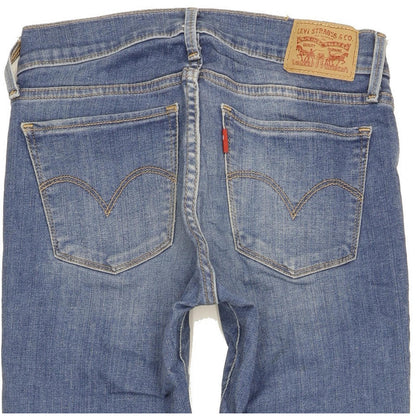 Levi's 710 Super Filiforme Women Blue Skinny Slim Stretch Jeans W26 L30