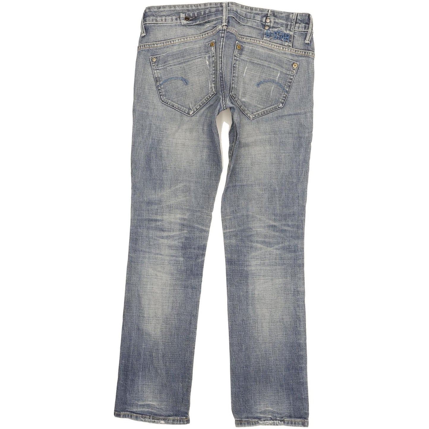 G-Star Women Blue Straight Slim Stretch Jeans W28 L30