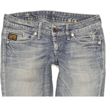 G-Star Women Blue Straight Slim Stretch Jeans W28 L30