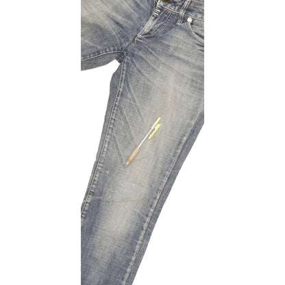 G-Star Women Blue Straight Slim Stretch Jeans W28 L30