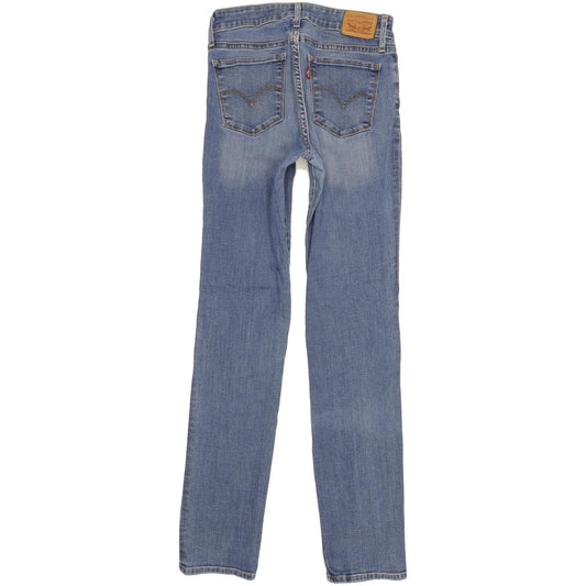 Levi's 712 Women Blue Straight Slim Stretch Jeans W28 L32