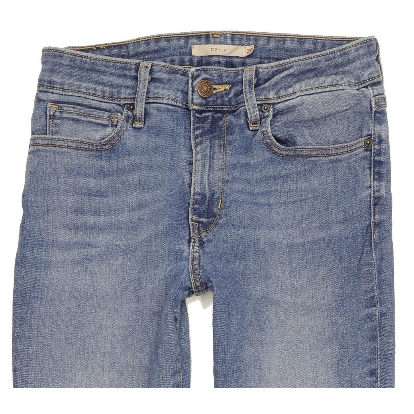 Levi's 712 Women Blue Straight Slim Stretch Jeans W28 L32