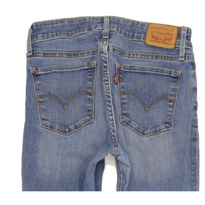 Levi's 712 Women Blue Straight Slim Stretch Jeans W28 L32