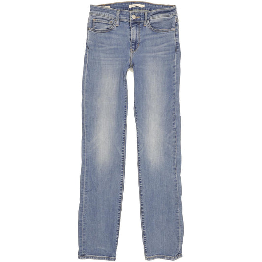 Levi's 712 Women Blue Straight Slim Stretch Jeans W28 L31