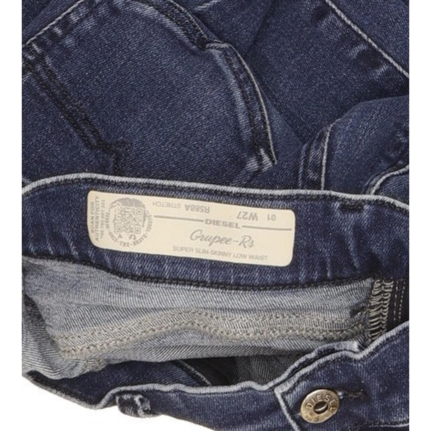 Diesel Grupee-Rs R588A Women Blue Skinny Slim Stretch Jeans W27 L26