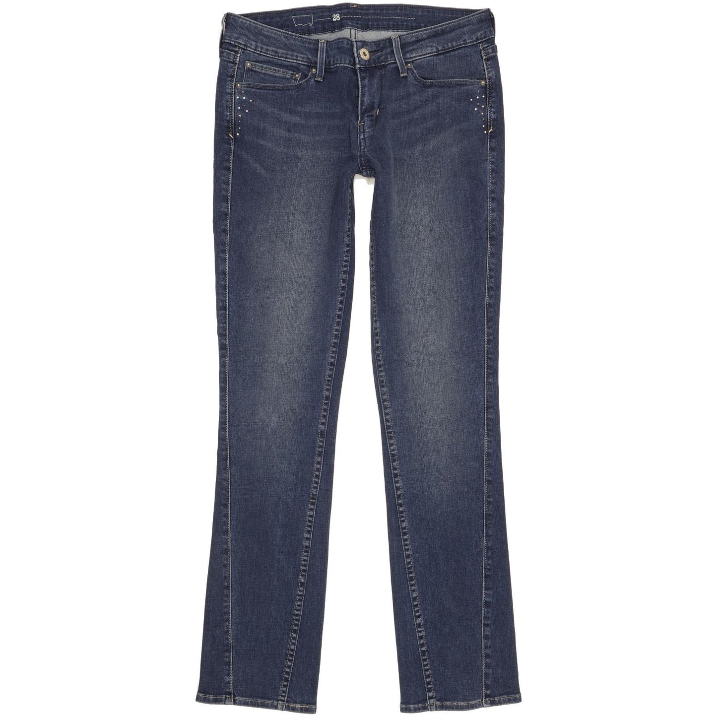 Levi's Women Blue Straight Slim Stretch Jeans W28 L31