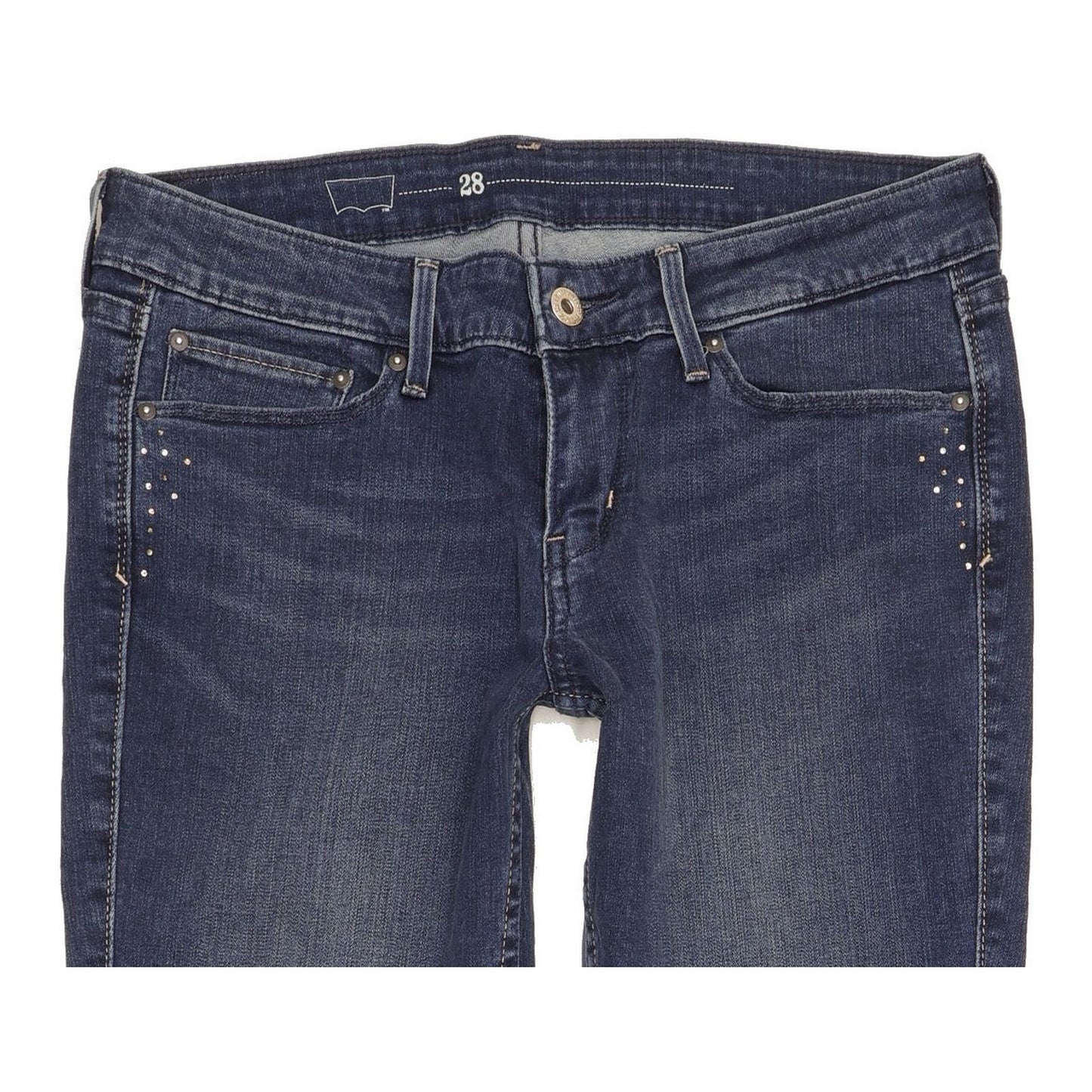 Levi's Women Blue Straight Slim Stretch Jeans W28 L31