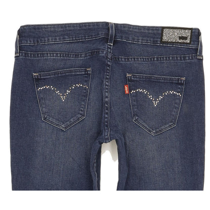 Levi's Women Blue Straight Slim Stretch Jeans W28 L31