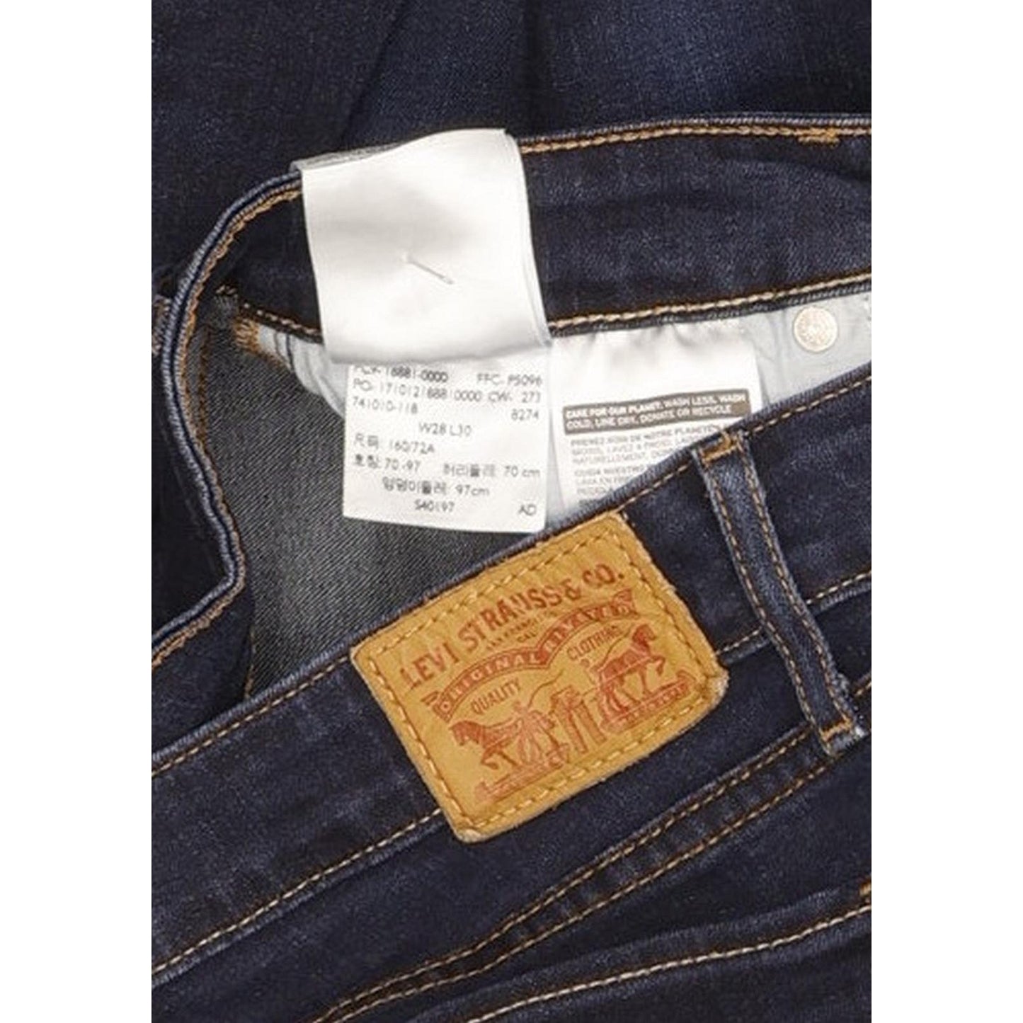 Levi's 711 Women Blue Skinny Slim Stretch Jeans W28 L30