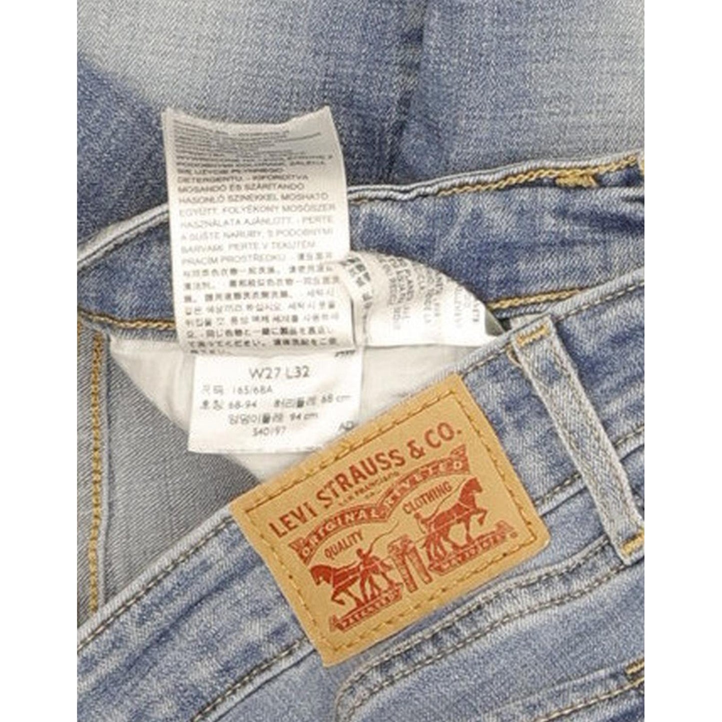 Levi's 711 Women Blue Skinny Slim Stretch Jeans W27 L32