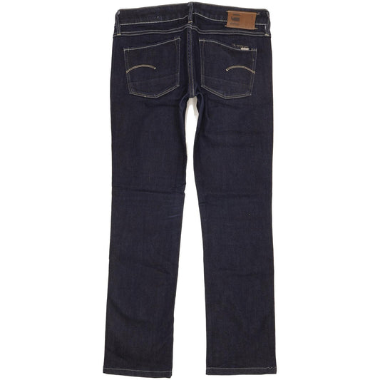 G-Star 3301 Women Navy Straight Slim Stretch Jeans W28 L28