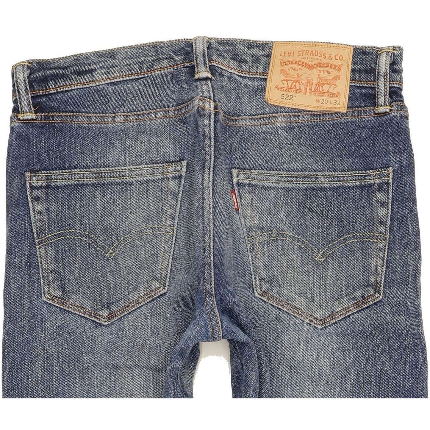 Levi's 522 Men Blue Straight Slim Jeans W29 L31