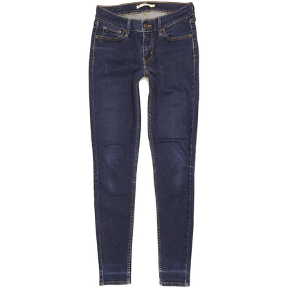 Levi's 710 Super Women Blue Skinny Slim Stretch Jeans W28 L30
