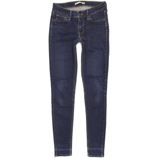 Levi's 710 Super Women Blue Skinny Slim Stretch Jeans W28 L30