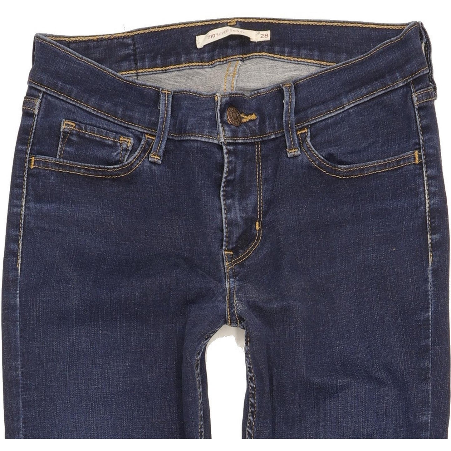 Levi's 710 Super Women Blue Skinny Slim Stretch Jeans W28 L30