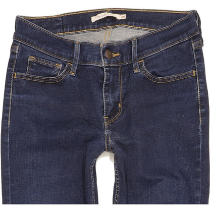 Levi's 710 Super Women Blue Skinny Slim Stretch Jeans W28 L30