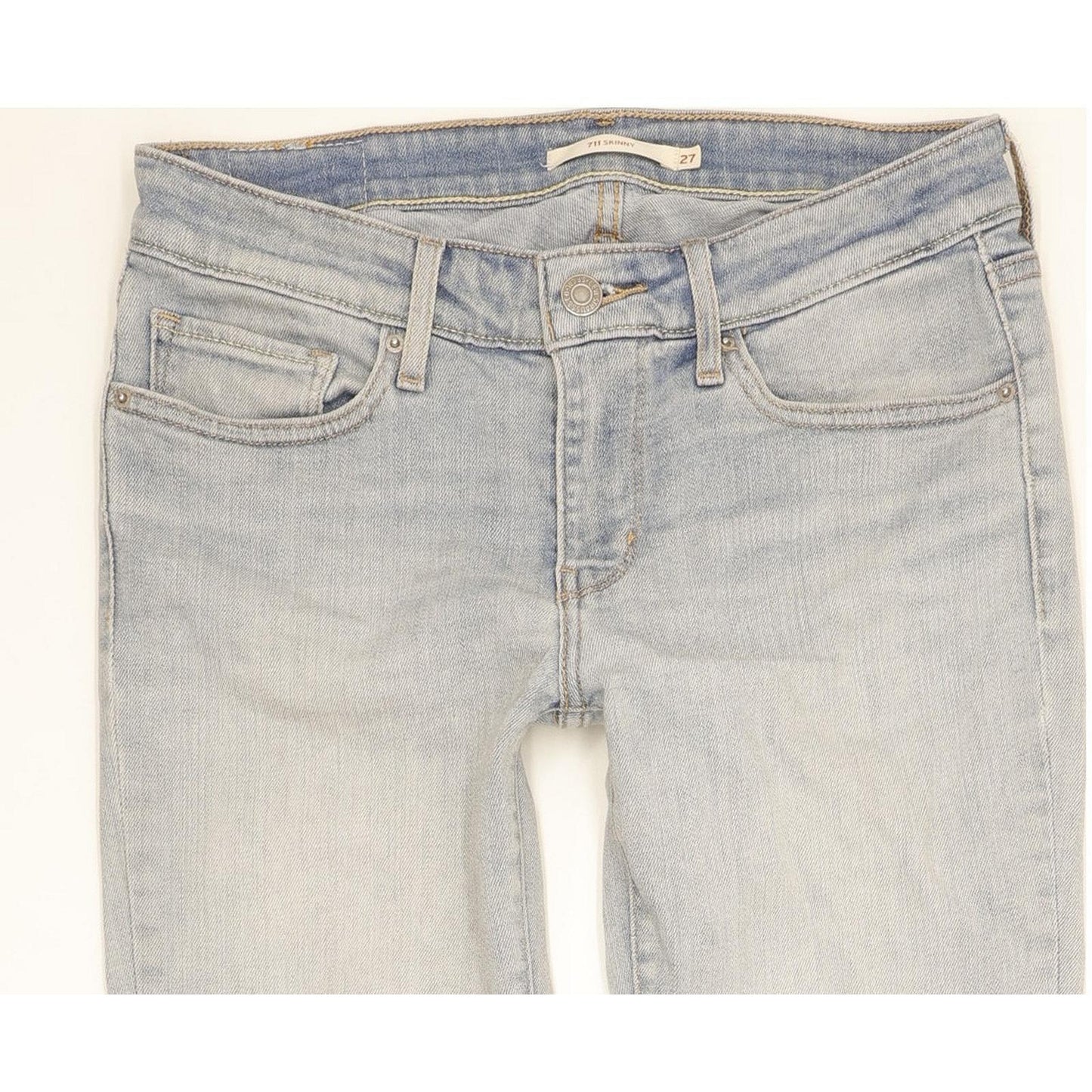 Levi's 711 Women Blue Skinny Slim Stretch Jeans W27 L32
