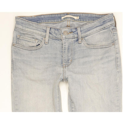 Levi's 711 Women Blue Skinny Slim Stretch Jeans W27 L32