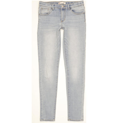 Levi's 710 Girls Women Blue Skinny Slim Stretch Jeans W26 L29
