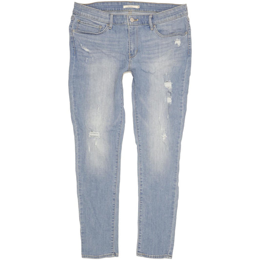 Levi's 711 Women Blue Skinny Slim Stretch Jeans W33 L30
