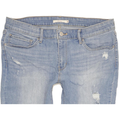 Levi's 711 Women Blue Skinny Slim Stretch Jeans W33 L30