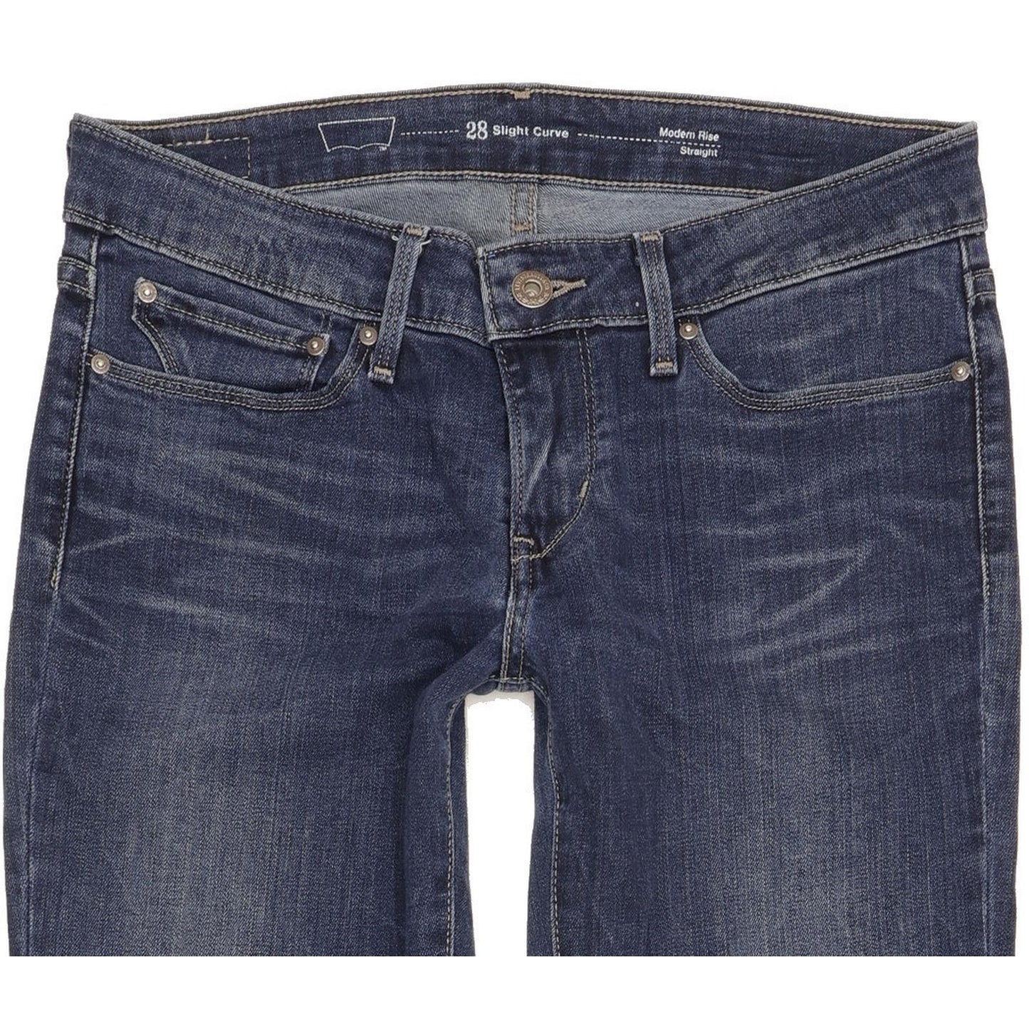 Levi's Slight Curve Women Blue Straight Slim Stretch Jeans W28 L34