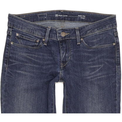 Levi's Slight Curve Women Blue Straight Slim Stretch Jeans W28 L34