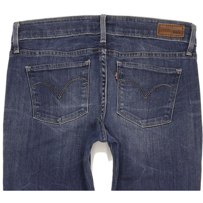 Levi's Slight Curve Women Blue Straight Slim Stretch Jeans W28 L34