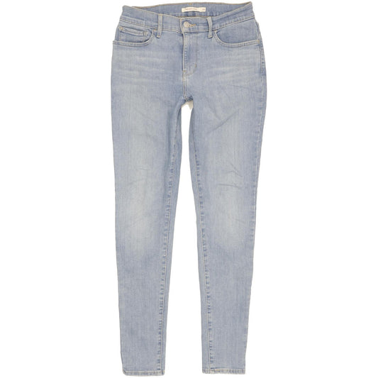 Levi's 710 Super Women Blue Skinny Slim Stretch Jeans W29 L30