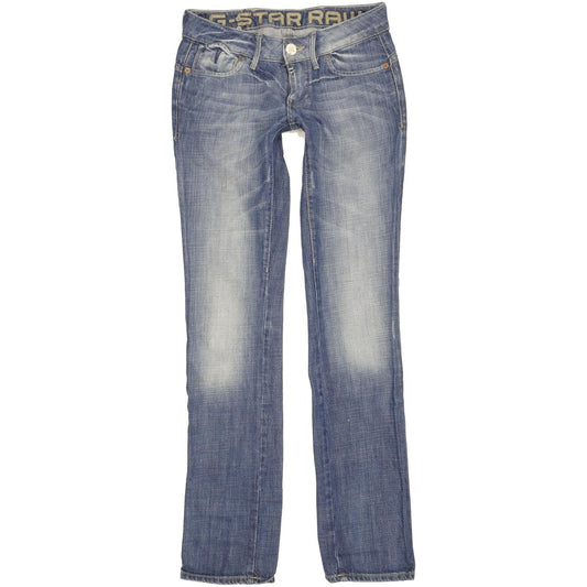 G-Star Corvet Women Blue Straight Slim Jeans W26 L34