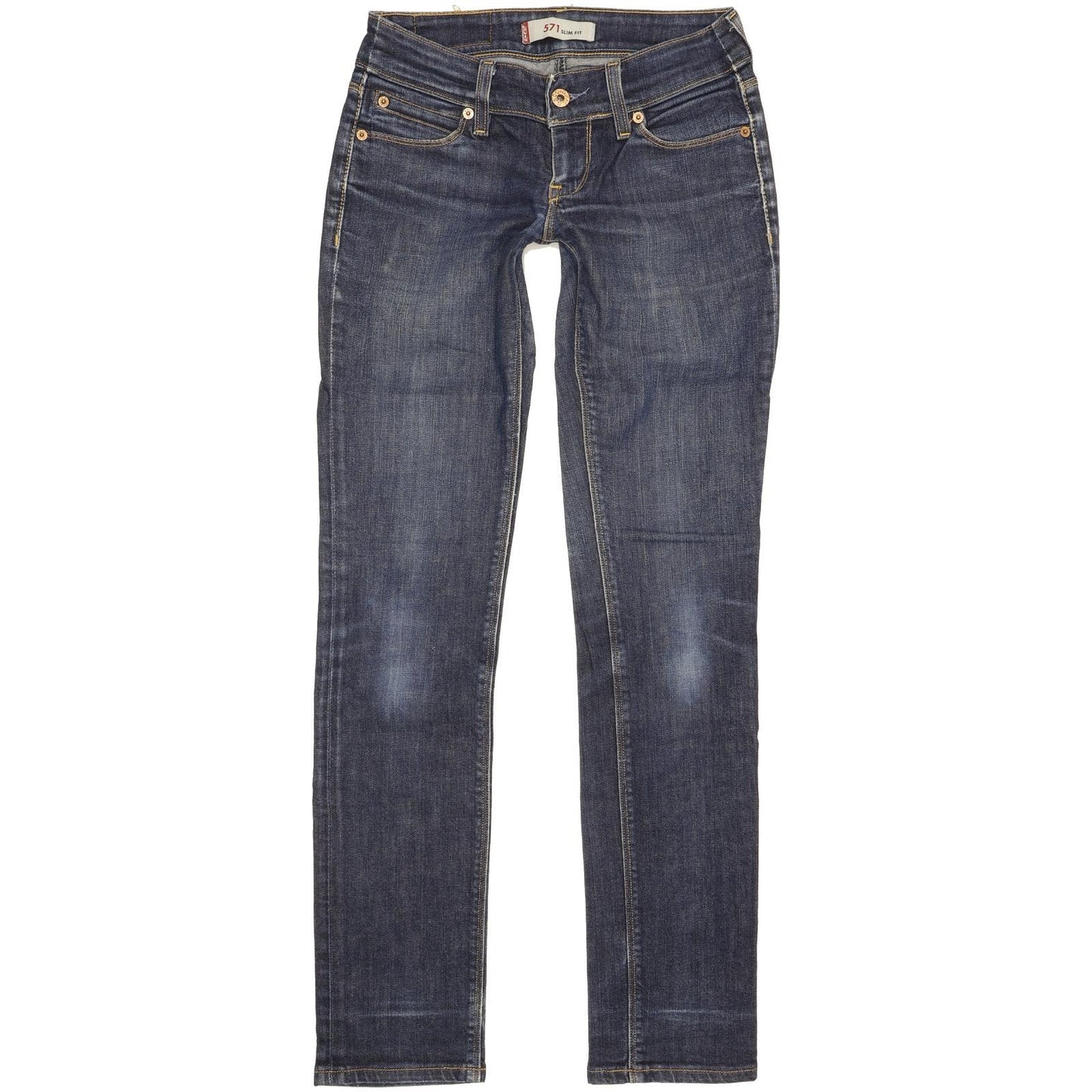 Levi's 571 Women Blue Straight Slim Stretch Jeans W26 L31