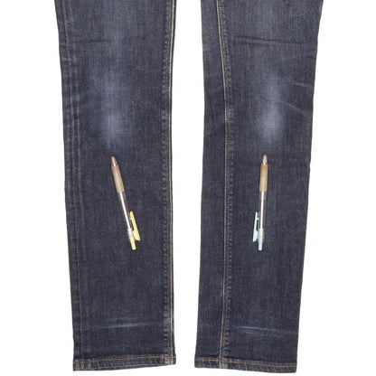 Levi's 571 Women Blue Straight Slim Stretch Jeans W26 L31