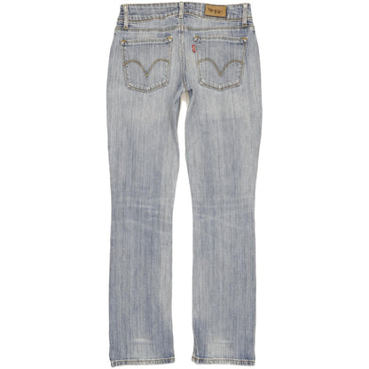 Levi's 470 Women Blue Straight Slim Stretch Jeans W28 L31