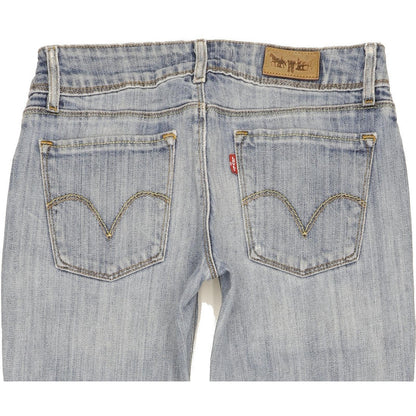 Levi's 470 Women Blue Straight Slim Stretch Jeans W28 L31