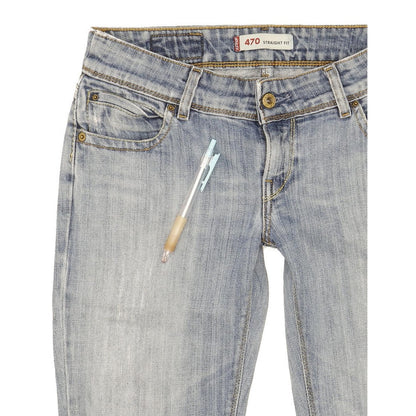 Levi's 470 Women Blue Straight Slim Stretch Jeans W28 L31