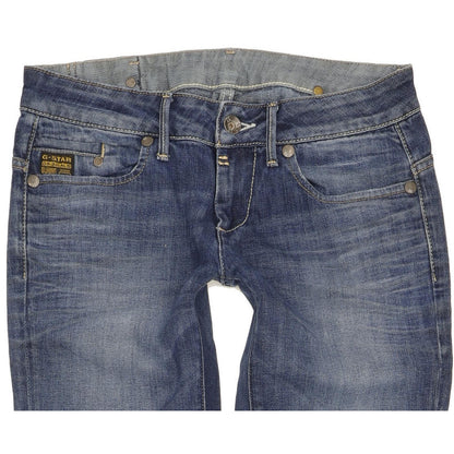 G-Star Midge Women Blue Straight Slim Stretch Jeans W31 L31